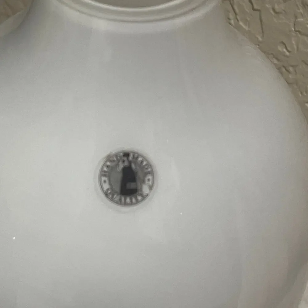 Vase handblown glass IKEA white